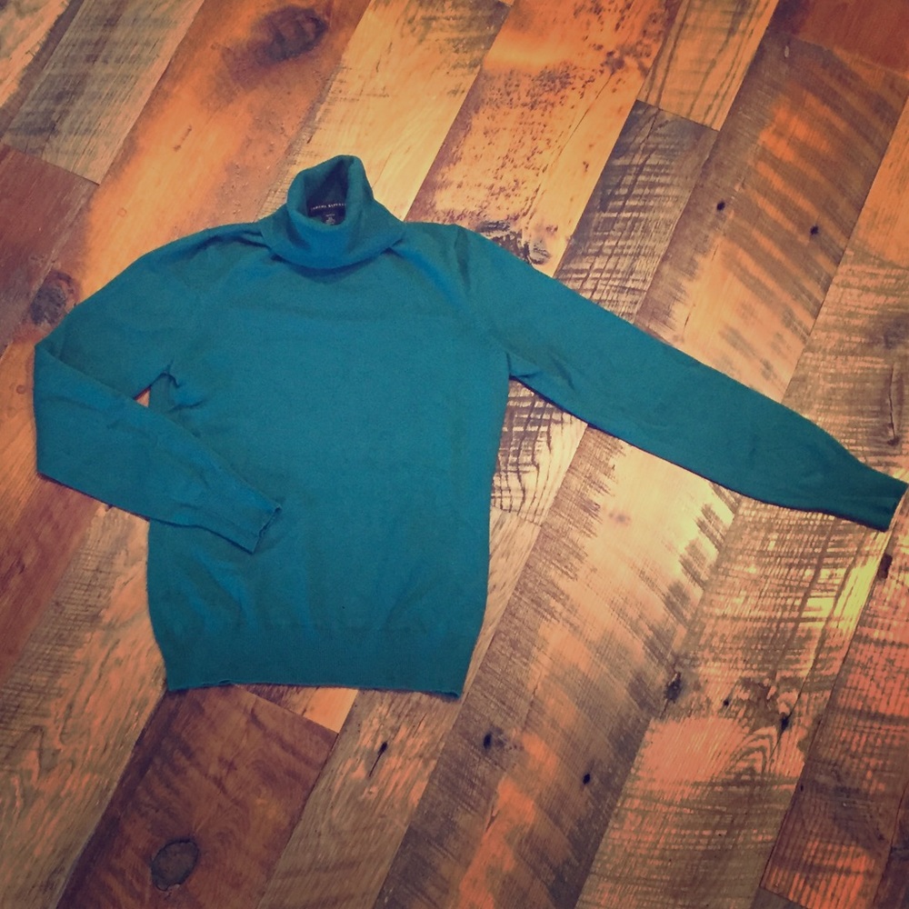 Banana Republic Turtleneck- Petite XS,Forest Green